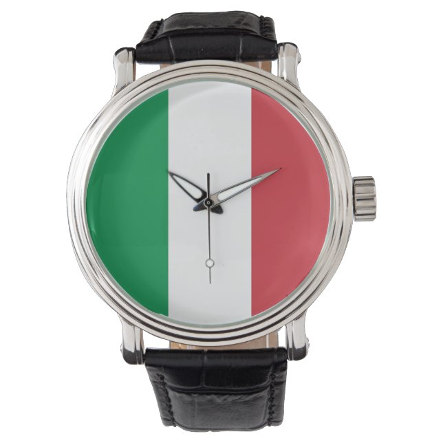 Patriotic, special watch with Flag of Italy (Front)