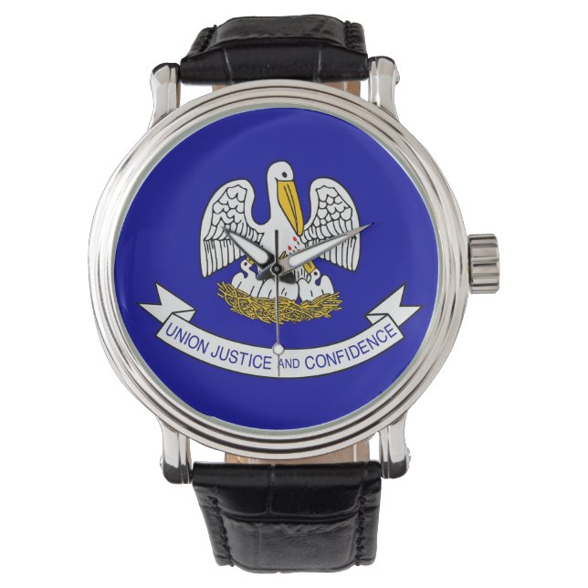 Patriotic, special watch with Flag of Louisiana (Front)