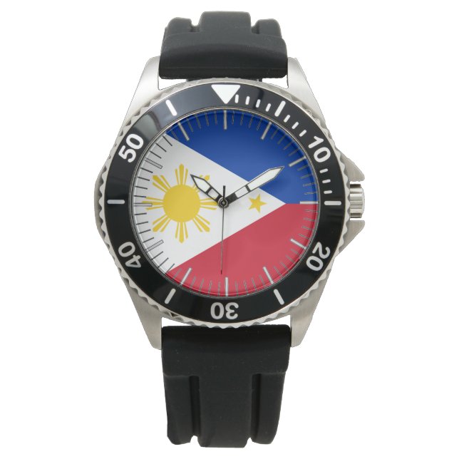 Patriotic, special watch with Flag of Philippines (Front)