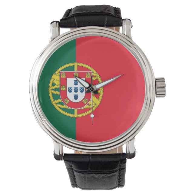 Patriotic, special watch with Flag of Portugal (Front)