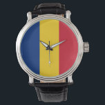 Patriotic, special watch with Flag of Romania<br><div class="desc">Add a touch of Romanian pride to your accessories with our exclusive hand watch featuring the flag of Romania! Crafted with meticulous attention to detail, this hand watch is more than just a timepiece; it’s a celebration of Romania’s heritage and cultural pride. The vibrant design prominently displays the iconic Romanian...</div>
