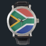 Patriotic, special watch with Flag of South Africa<br><div class="desc">Add a touch of South African pride to your style with our exclusive hand watch featuring the flag of South Africa! Crafted with meticulous attention to detail, this hand watch is not just a timepiece; it’s a celebration of South Africa’s vibrant culture and heritage. The stylish design prominently displays the...</div>