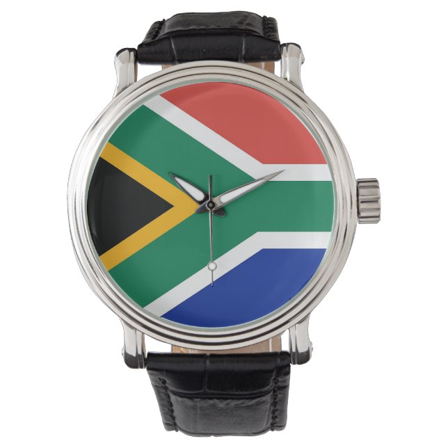 Patriotic, special watch with Flag of South Africa (Front)