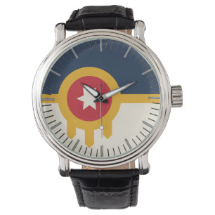 Patriotic, special watch with Flag of Tulsa City
