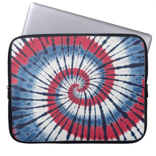 Patriotic Spiral Tie-Dye Laptop Sleeve