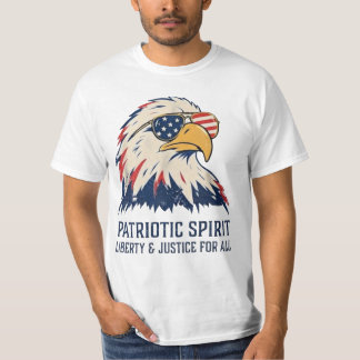Patriotic Spirit Eagle Sunglasses 4th July T-Shirt
