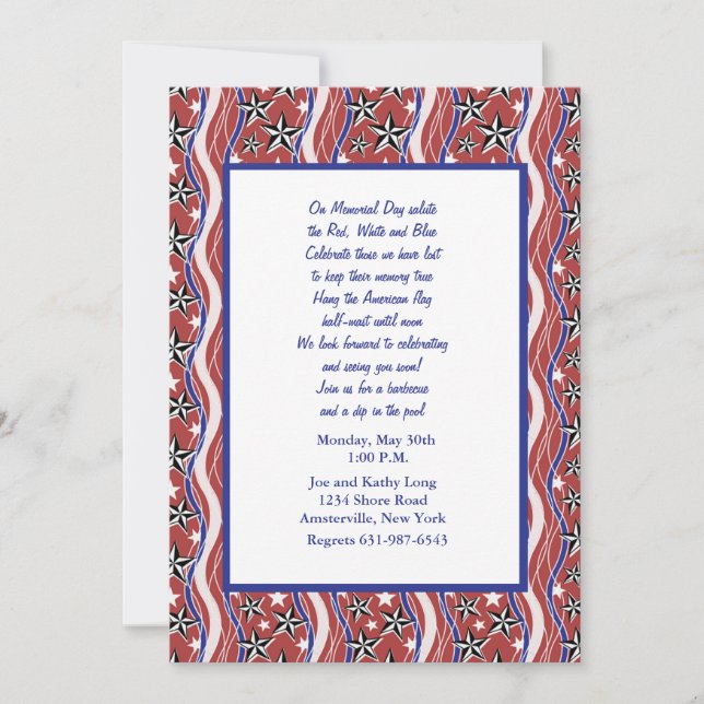 Patriotic Spirit Invitation (Front)
