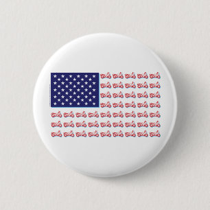 Patriotic Sport Bike 6 Cm Round Badge