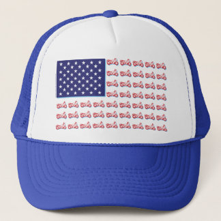 Patriotic Sport Bike Trucker Hat