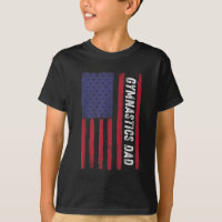 Patriotic Sports American USA Flag Gymnastics Dad
