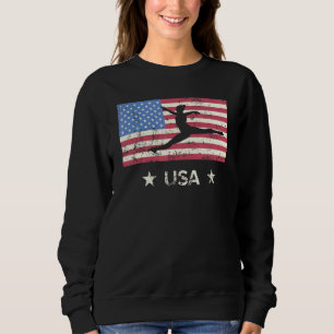 Patriotic Sports Present American Usa Flag Girls G Sweatshirt