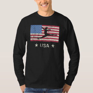 Patriotic Sports Present American Usa Flag Girls G T-Shirt