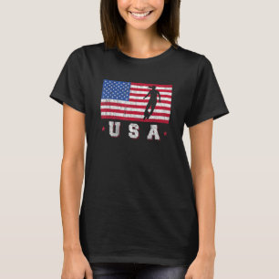 Patriotic Sports Usa American Flag Womens Girls S T-Shirt