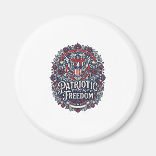 Patriotic Spring Garden Vector Graphic Tee Magnet