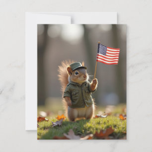 Patriotic Squirrel Card