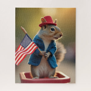 Patriotic Squirrel Jigsaw Puzzle