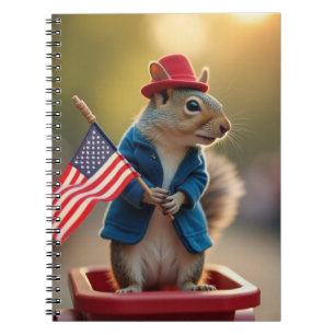 Patriotic Squirrel Notebook