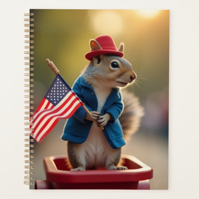 Patriotic Squirrel Planner (Front)