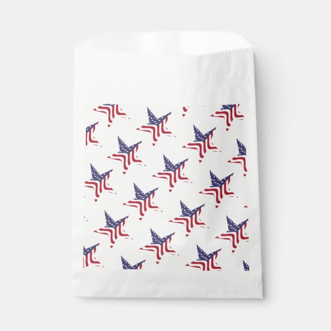 Patriotic Star American Flag Patriotic Favour Bag (Front)
