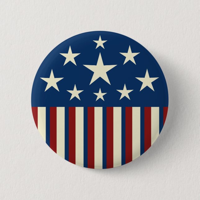 Patriotic Star Button (Front)