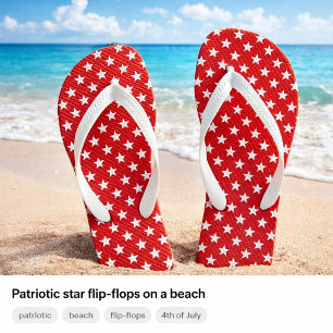 Patriotic Star Flip-Flops Jandals