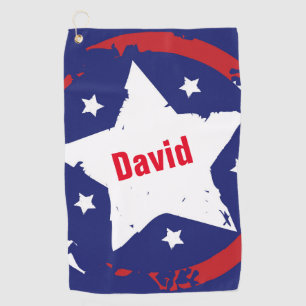 Patriotic Star Golf Towel