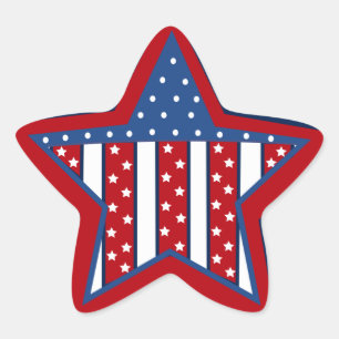 Patriotic star Holiday fun sticker