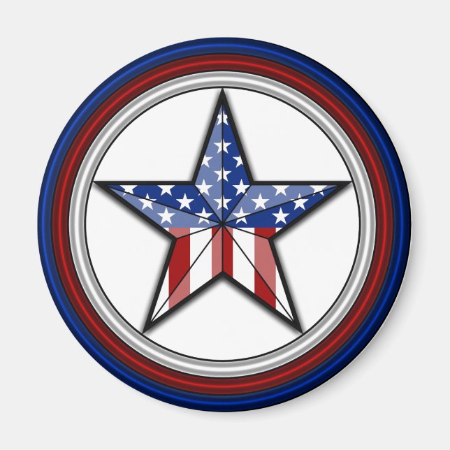 Patriotic Star Magnet (Front)