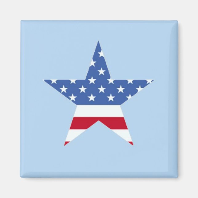 Patriotic Star Magnet (Front)