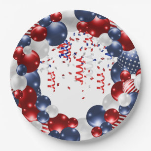 Patriotic Star Spangled Celebration Arch Paper Plate