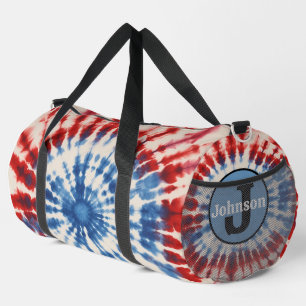 Patriotic Star Tie Dye monogram personalised Duffle Bag