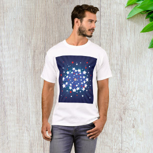 Patriotic Starburst Red White and Blue USA T-Shirt