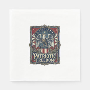 Patriotic Stargazer Vector Graphic Tee Napkin