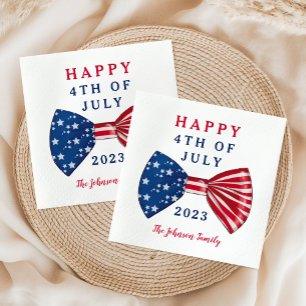 Patriotic Stars And Stripes 4th Of July Napkin