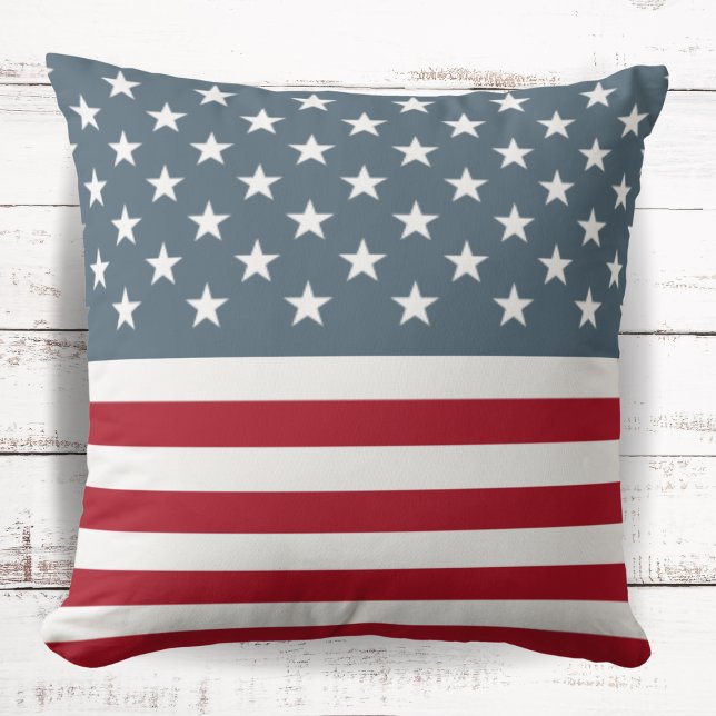 Patriotic Stars and Stripes American Flag Cushion (Creator Uploaded)