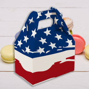 Patriotic Stars And Stripes Birthday Party Favour Box