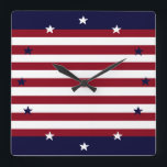 PATRIOTIC STARS AND STRIPES CLOCK<br><div class="desc">PATRIOTIC STARS AND STRIPES CLOCK</div>