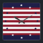 PATRIOTIC STARS AND STRIPES CLOCK<br><div class="desc">PATRIOTIC STARS AND STRIPES CLOCK</div>