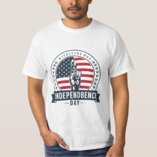 Patriotic Stars and Stripes Independence Day T-Shirt