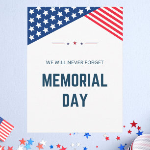 Patriotic Stars and Stripes Memorial Day Postcard