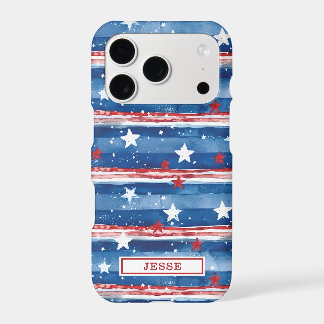 Patriotic Stars and Stripes Monogrammed (Back)