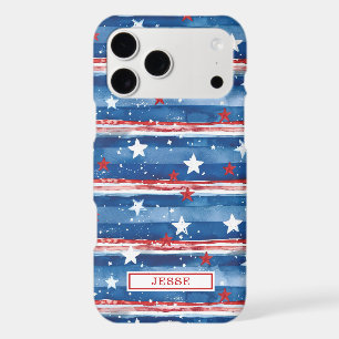 Patriotic Stars and Stripes Monogrammed