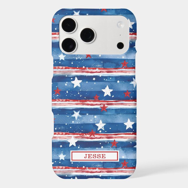 Patriotic Stars and Stripes Monogrammed (Back)