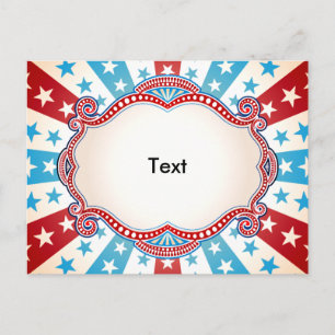 Patriotic Stars and Stripes Postcard