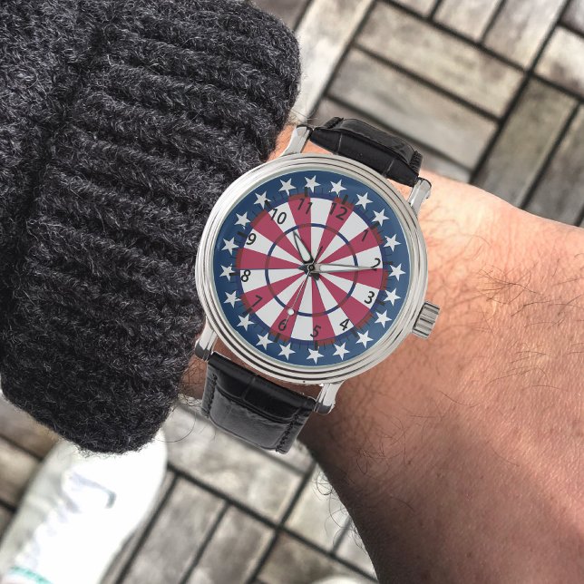 Patriotic Stars and Stripes Wristwatch (Creator Uploaded)