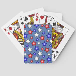Patriotic Stars - Blue Playing Cards