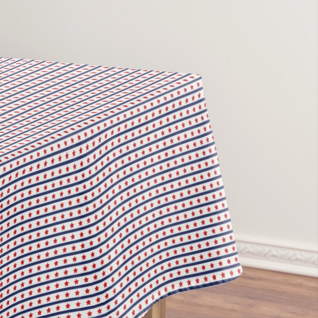 Patriotic Stars Cotton Tablecloth (In Situ)