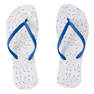Patriotic Stars Fireworks Pattern FlipFlops