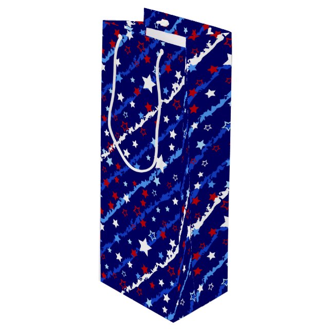 Patriotic Stars Gift Bag (Front Angled)