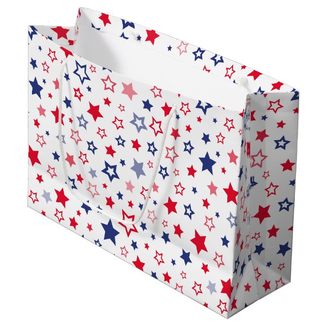 Patriotic Stars Gift Bag (Front Angled)
